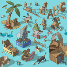 Makedo Explore, Upcycled Cardboard Construction Toolkit in Small Toolbox (50 Pieces), STEM + STEAM Educational Toys for at Home Play + Classroom Learning, Reusable Tools for Boys and Girls Age 5+