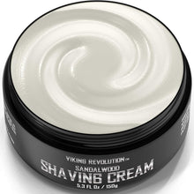 Luxury Shaving Cream for Men- Sandalwood Scent - Soft, Smooth & Silky Shaving Soap - Rich Lather for the Smoothest Shave - 5.3oz