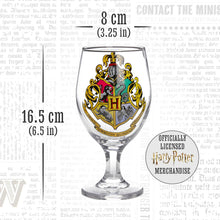 Hogwarts Crest Colour Change Drinking Glass - Officially Licensed Harry Potter Goblet for Wine Cocktails and Cold Beverages, Novelty Harry Potter Themed Party Decoration Gift 330ml ,11oz  Paladone