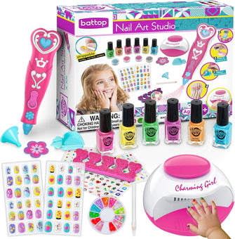 LemonDream Kids Nail Polish Sets,Gifts for Girls Nail Varnish Sets,Nail Art Kit kids Makeup Sets Girls Toys Age 7 8 9 10 11 12 for Birthday Present Christmas Party