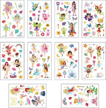 10 Sheets Glitter Fairy Temporary Tattoos for Kids - Girls Party Goody Bag Fillers & School Rewards (Fairy)