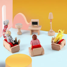 KABENFIS 5 Set Dollhouse Furniture Accessories with a family of 6 dolls Decoration Pretend Play Toys for girls boys