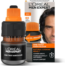 L'Oreal Paris Men Expert One Twist Hair Colour, Black Hair Dye For Men. Mens Hair Dye For Men Dying Hair To Cover Grey Hair, Gives Quick Natural Looking Results - Shade 3 Dark Brown