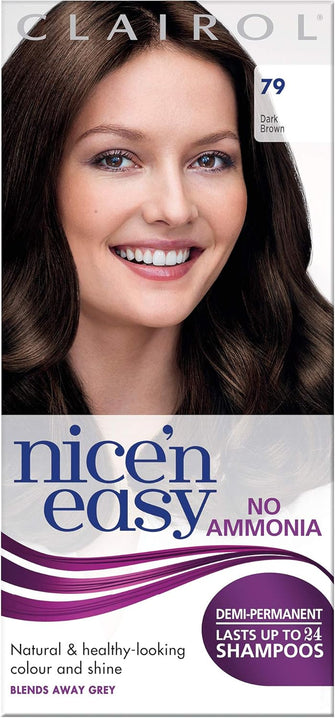 Clairol Nice'n Easy No Ammonia Hair Dye, 79 Dark Brown