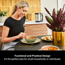 Morphy Richards Compact Soup Maker, Blend & Cook Smooth & Chunky Soup, Smoothies, Black & Stainless Steel, 1 Litre, 900 W, 501021