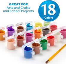 CRAYOLA Washable Paints and Brush - Assorted Colours (Pack of 18)  Perfect for Any Arts & Crafts Needs - Easily Washable  Ideal for Kids Aged 3+