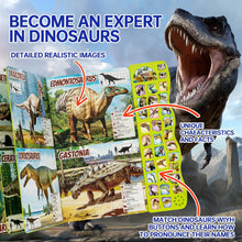 Gzsbaby Dinosaur Book for Kids 3-5 Dinosaur Busy Book with Sounds 30 Species Names & Realistic Sounds Interactive Dinosaur Toys for Boys Girls Kids 2 3 4 5 6 7 Year Old Dinosaur Toys Gifts for Kids
