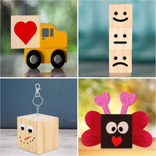 Belle Vous Large Wooden Cubes (20 Pack) - 5 x 5 x 5cm (2 x 2 x 2 inch) Wood Cubes - Unfinished Pine Wood Blocks - Educational Craft Cubes for DIY, Stamps, Art & Crafts, Puzzles, Numbers