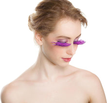 huge purple eyelashes eye black purple cosplay colored eyelashes with dramatic colored P8