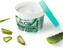 Garnier Hair Mask, Aloe Vera, Hairfood Moisturising 3-in-1 Mask, Care for Smooth Hair, Fructis, 390 ml