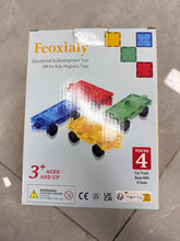 Magnetic Tiles Cars for Kids Toys: 4pcs Magnetic Cars Construction Set Magnet Truck Kit Toy for Toddler Ages 3-5 4-8 5-7, Magnetic Building Stacking Blocks Cars Toys Gifts for 3+ Year Old Boys & Girls