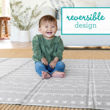 Infantino - Foldable Soft Foam Mat - Baby Play Mat - Extra Large - Double-Sided Cushioned Portable - Fold-Up Sides - Non Slip Crawling - Infants & Toddlers - Multicolor