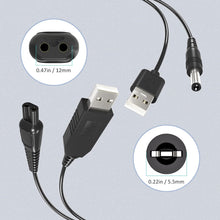 PChero 15V Philip HQ8505 Shaver Charging Cable Replacement + 5V USB to 55  21cm Charger Cable Adapter with 6 connectors for Razor Hair Clipper Beard Trimmer Beaty Instruments