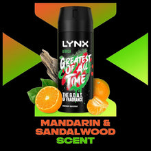 Lynx Africa the G.O.A.T. of fragrance 48 hours of odour-busting zinc tech Aerosol Bodyspray deodorant to finish your style 150 ml