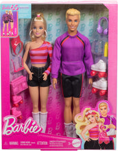 Barbie Fashionistas Set with 2 Fashion Dolls & 6 Accessories, Roller-Skating Barbie & Ken, 65th Anniversary Collectible, HXK90