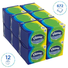 Kleenex facial tissue Box 8825 - soft, strong and absorbent - 12 x 56 (672 facial tissues) white, 3-ply, fragrance-free