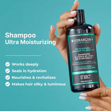 Kerargan - Shampoo with Coconut and Argan oil - hair care moisturising brittle, dry, easy to straighten hair - Sulphate free, Paraben free and Silicone free - 500 ml