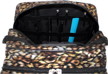 Kassaki Pro Hairdressing Bag Barber Tool Carry Bag Hair Equipment Salon Storage Travel Bag Gold Leopard