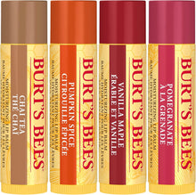 Burts Bees Lip Balm Gift Set, Chai Tea, Pumpkin Spice, Vanilla Maple, Pomegranate, Lip Balm Multipack, 4x4.25g, Packaging May Vary