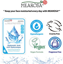 MEAROSA Dermatologically tested, 8.5% Hyaluronic Acid, Niacinamide, Vitamin E Essence Facial Sheet Masks Sensitive skin Vegan Formula Hydrating & Nourishing Premium Quality Natural ingredients
