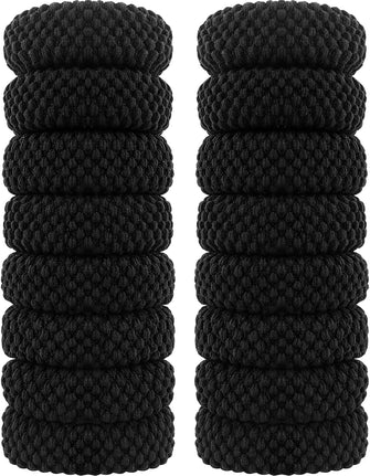 Hanyousheng 16 Pcs Thick Cotton Hair Bands, Seamless Hair Ties, Thick Stretchy Ponytail Holders Elastic Hair Bobbles, No Crease No Slip Hair Band for Women,Girl,Thick Heavy and Curly Hair