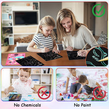 Hovetne 4 Pack Scratch Art for Kids, Magic Rainbow Scratch Art Book Doodle Drawing Papers for Children, Foil Art Handmade Arts and Crafts Educational Toys for 4 5 6 7 8 9 10 Years Old