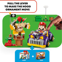 LEGO Super Mario Bowsers Muscle Car Expansion Set, Collectible Race Kart Toy for 8 Plus Year Old Boys, Girls & Kids with a Bowser Character Figure, Small Gifts for Gamers Who Love Creative Play 71431
