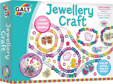 Galt Jewellery Craft Kit - Creative Cases Childrens Bracelet and Necklace Making Kit - Arts and Crafts for Kids with Hair Clips, Rings, Clip-On Earrings, Colourful Gems and Guide - Ages 5 Years Plus