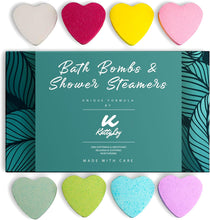 Katty Loy - Bath Bombs Shower Steamers Fizzier Set - Natural Home Spa Strawberry Mints Rose Lavender Scents - Gift for Women Her Ladies Girls Teens Mum Present Christmas Stocking Filler