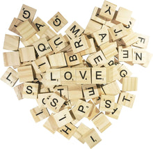 LoengMax 500PCS Wood Letter Tiles-Wooden Scrabble Tiles-Scrabble Letters for Crafts-Letter Tiles-DIY Wood Gift Decoration