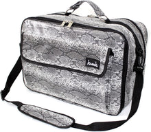 Hairdressing Barber Bag in Snake Salon Equipment Travel Case by Kassaki (Grey Snake Look)