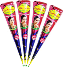 Kajal Brown Natural Organic Mehndi Indian Henna Tattoo Cones (4 Cones)