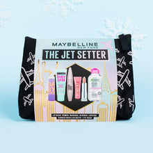 Maybelline 6x piece Makeup Kit 'Jet Setter', Primer, Mascara, Lipstick, Lip Balm, Liquid Blush & Micellar Water Set, Travel Kit, For Cosmetic Lovers! Dimensions: (LxWxH): 190x55x140cm