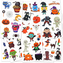 Halloween Tattoos Kids, 20 Sheets 150+Styles Halloween Temporary Tattoos for Kids, Waterproof Fake Tattoos Stickers for Trick or Treat Bag Fillers Kids Halloween Party Supplies 4.7" x 2.7 "