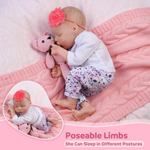 JIZHI Reborn dolls - 17-Inch Handmade Realistic Baby Dolls Soft Cloth Body with Toy Accessories, Reborn Baby Dolls Like a Lifelike Baby(Sleeping baby)