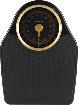 Salter 145 GFEU16 Doctor Style Mechanical Bathroom Scale  Body Weighing Scales, 150 KG Capacity, Easy Read Dial with Rotating Pointer, Large Platform, For Weight/Fitness, No Battery Required, Gold