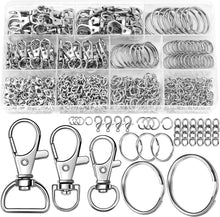 JOISHOP 275pcs Keyring Clip with Key Rings, Metal Lanyard Keychain Clip Hooks Swivel Lobster Clasp Keyring with Split Key Ring Hoop for Keys Bags Jewellery Making Hanging Crafts