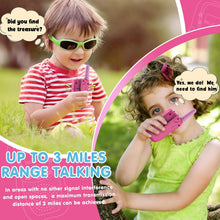 Kearui Toys for 3-12 Years Old Boys, Kids Walkie Talkie for Girls 8 Channels 2 Way Radio with VOX Function & LED Flashlight, 3 Miles Range for Outside Adventures, Camping, Hiking (Pink)