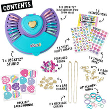 John Adams Lockitz Luxury Studio: Arts and Crafts Fashion Jewellery Maker, create cute bag charms and necklaces, includes secret Zoom Beads with 8 messages to find inside, for kids 6+