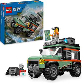 LEGO City Off-Road 4x4 Mountain Truck Toy Set - Building Toys for 6+ Year Old Boys & Girls - Fun Gift Ideas for Birthdays & Holidays - Incl. a Minifigure & Accessories - 60447