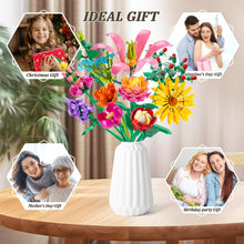756 PCS Flower Bouquet Building Sets - 11 Kinds of Building Block Flowers, Botanical Collection Crafts Set for Home Office Decoration, Valentines Day for Adults Girl
