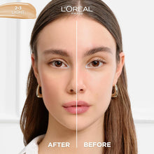 L'Oreal Paris True Match Tinted Serum Foundation, 1% Hyaluronic Acid, Hydrating Formula, Replumps Skin in 1 Hour for a Natural Glowing Finish, 30 ml, Shade 2-3 Light