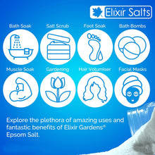 Elixir Gardens Epsom Salt Pharmaceutical Grade  10kg Supplied in Tub