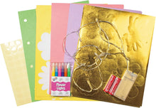 Galt Flower Lights - Creative Cases Childrens Arts & Crafts Set, Floral LED Fairy Lights & Craft Kit for Kids - With Batteries, Colouring Pens, Guide & Pre-cut Paper Flowers - Ages 7 Years Plus