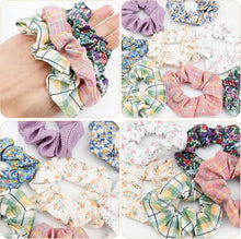 Hair Scrunchies 10 Pcs Chiffon Flower Scrunchie Ties, Soft Ropes Ponytail Holder Hair Accessories, Elastics Ponytail Hair Bands Hair Ties Hair Accessories Scrunchies for Women Girls Ladies