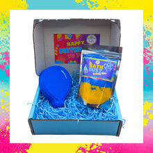 Happy Birthday Bath Gift Box Blue Bath Dust and Balloon Bathbomb Present Gift Set Children Kids Boys Girls Fizzer Bday Idea