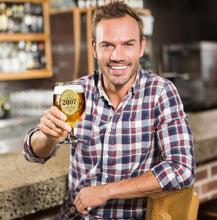 CROWNLY CRYSTAL 2007 18th Birthday Gifts Personalised Gifts Beer Glasses 18th Birthday Decorations Friend Birthday Gifts 18th Birthday Gifts for Brother Gifts for Men Personalised Glass Mens Gifts