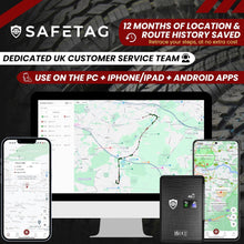 SafeTag Mag 4G  Rechargeable Magnetic 4G LTE GPS Tracker, Car, Van, Motorbike, Caravan, etc. 34-195 Countries, 90 Day Standby, Real Time Tracking and Alerts, 7 Day Free Trial+SIM Included, UK Company