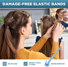 Clear Elastic Hair Bands 500 Pcs with Band Removal HookSoft, Strong 170mm Elastic Hair Ties for Kids, Girls & Women Clear Rubber Bands for Hair Braids, Ponytails, Wedding Hairstyles