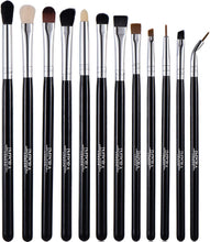 Eye Makeup Brush Set by Impora London. Includes - Eyeshadow Brushes, Blending Brush, Crease Brush, Eyeliner Brush & more [12 Brushes].